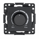 Светорегулятор 600Вт поворотный с/у черный механизм винт.клеммы Стокгольм PROxima EKF (1/7/70)