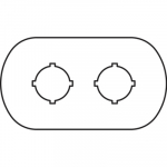 Маркировка для светосигнальной арматуры плоская без надписи/печати с возможностью гравировки ABB COS/SST светосигнальная аппаратура