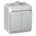 Выключатель 2кл о/у серый IP44 Этюд Systeme Electric (1/14) Выключатель 2кл о/у серый IP44 Этюд Systeme Electric (1/14)