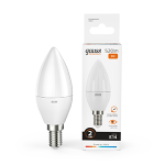 Лампа светодиод 8Вт свеча Е14 3000К 520Лм матовая Gauss Elementary (1/10/100) Лампа светодиод 8Вт свеча Е14 3000К 520Лм матовая Gauss Elementary (1/10/100)