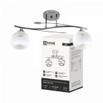 Светильник потолочный линейный под лампу AURA PERLA-2E27-LWC 2хЕ27 матовый плафон, хром IN HOME Светильник потолочный линейный под лампу AURA PERLA-2E27-LWC 2хЕ27 матовый плафон, хром IN HOME