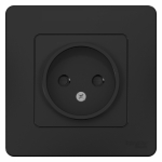 Розетка 1гн без З/К шторки с/у антрацит 16А Blanca Systeme Electric
