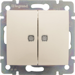 Выключатель 2кл прох с подсв с/у крем механизм Valena Legrand (1/10/100) Выключатель 2кл прох с подсв с/у крем механизм Valena Legrand (1/10/100)