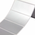 Этикетка 58х40 в рулоне,усиленный адгезив, химстойкий, полиэстер, металлик матовый