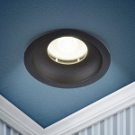 Встраиваемый светильник влагозащищенный ЭРА WR4 SBK MR16/GU5.3 IP44 черный матовый