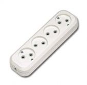 Колодка 4гн с З/К белая 16А Makel (1/20/80)