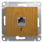 Розетка 1гн ТФ RJ11 с/у дуб механизм Glossa Systeme Electric (1/10)