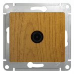 Розетка 1гн ТВ проходная с/у дуб механизм Glossa Systeme Electric (1/10)
