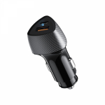 Автомобильное зарядное устройство с двумя портами (USB-A QC 3.0 + USB-C PD) со световой индикацией, 51Вт, черное REXANT Автомобильное зарядное устройство с двумя портами (USB-A QC 3.0 + USB-C PD) со световой индикацией, 51Вт, черное REXANT