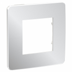 Рамка 1гн металл хром/белый Unica STUDIO NEW Schneider Electric (10)