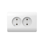 (NEW3-E) Розетка б/з со шторками двойная, 16А, белый CHINT (1)