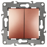 12-1004-14 ЭРА Выключатель двойной, 10АХ-250В, без м.лапок, Эра12, медь (10/100/2500) 12-1004-14 ЭРА Выключатель двойной, 10АХ-250В, без м.лапок, Эра12, медь (10/100/2500)