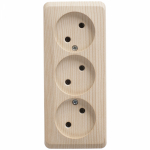 Розетка 3гн без З/К о/у сосна 16А IP20 Этюд Systeme Electric Розетка 3гн без З/К о/у сосна 16А IP20 Этюд Systeme Electric