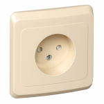 ЭТЮД С/У РОЗЕТКА без заземления со штороками 16А 250B, КРЕМОВЫЙ, Россия ЭТЮД С/У РОЗЕТКА без заземления со штороками 16А 250B, КРЕМОВЫЙ, Россия