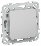 FLITE Выключ. 1-кл. кноп. прох. 10А ВС61-2-0-ФлА ал. IEK