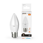 Лампа светодиод 8Вт свеча Е27 3000К 520Лм матовая Gauss Elementary (1/10/100) Лампа светодиод 8Вт свеча Е27 3000К 520Лм матовая Gauss Elementary (1/10/100)