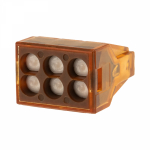 Экспресс-клемма СМК 773-606 с пастой, 6-проводная 0,75-4 мм² (50 шт/уп) REXANT