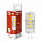 Лампа светодиодная LED-JCD 8Вт 230В G4 4000К 760Лм IN HOME Лампа светодиодная LED-JCD 8Вт 230В G4 4000К 760Лм IN HOME