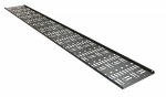 Hyperline CDV-150x9-22U-RAL9005 Перфорированный вертикальный кабельный организатор-лоток 150х9 мм, высотой 979 мм, для шкафа высотой 22U, черный