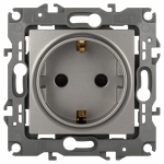 Розетка ЭРА Серия 12 12-2102-16 , 2P+E Schuko со шторками, 16А-250В, Эра12, титан Розетка ЭРА Серия 12 12-2102-16 , 2P+E Schuko со шторками, 16А-250В, Эра12, титан