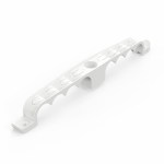 Держатель труб для прямого монтажа двусторонний на 8 мест белый d20 (20шт/120шт уп/кор) Промрукав