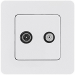 Розетка 2гн ТВ+спутник TV+SAT оконечная с/у белый механизм INSPIRIA Legrand (1/5)