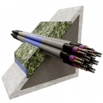 Проходка кабельная для установки в проеме,без металлического каркаса, огнестойкость - 1,0 час, комплект на 1м2