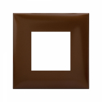 Рамка цвет коричневый глянцевый, пластик горизонт. и вертик., DKC