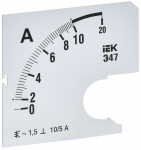 Шкала смен. для амперметра Э47 10/5А-1,5 72х72мм IEK Шкала смен. для амперметра Э47 10/5А-1,5 72х72мм IEK
