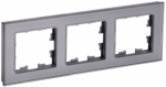 Рамка 3гн стекло серый РУ-3-2-БрСе BRITE IEK (1/5/50)