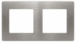Рамка для розеток и выключателей ЭРА Серия 12 12-5102-16 на 2 поста, Сатин, титан Рамка для розеток и выключателей ЭРА Серия 12 12-5102-16 на 2 поста, Сатин, титан
