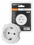 Розетка 2П+З 16А 250В с защ. шт. белая, "Байкал" TDM Розетка 2П+З 16А 250В с защ. шт. белая, "Байкал" TDM