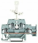 Зажим клеммный проходной 74мм размер ячейки 5мм на DIN-рейку 2 уровня сечение провода 2.5мм² 10А 400В термопласт Wago Зажим клеммный проходной 74мм размер ячейки 5мм на DIN-рейку 2 уровня сечение провода 2.5мм² 10А 400В термопласт Wago