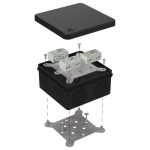 Коробка огнестойкая разветвительная для о/п двухкомпонентная 60-0300-FR6.0-4-6-Р Е15-Е60 RAL9005 100х100х50 (14 шт/кор) Промрукав