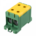 Клемма вводная силовая КВС 16-95мм² 2-рядная желто-зеленая PE распределительная REXANT Клемма вводная силовая КВС 16-95мм² 2-рядная желто-зеленая PE распределительная REXANT