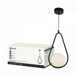 Светильник подвесной под лампу AURORA DROP-G9-BL 1хG9 матовый плафон, черный корпус IN HOME Светильник подвесной под лампу AURORA DROP-G9-BL 1хG9 матовый плафон, черный корпус IN HOME