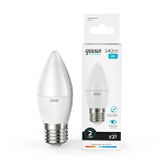 Лампа светодиод 8Вт свеча Е27 4100К 540Лм матовая Gauss Elementary (1/10/100) Лампа светодиод 8Вт свеча Е27 4100К 540Лм матовая Gauss Elementary (1/10/100)