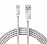 Кабель USB-Type-C/2A/nylon/silver/1m/REXANT