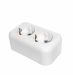 Колодка 2гн с З/К белая Макел