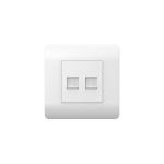 (NEW3-E) Розетка компьютерная 2хRJ45, белый CHINT (1)