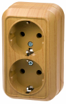 Розетка 2гн с З/К о/у дуб 16А IP20 Siva Ustu Makel (1/10/100) Розетка 2гн с З/К о/у дуб 16А IP20 Siva Ustu Makel (1/10/100)