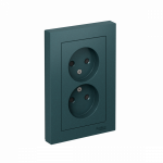 Розетка 2гн без З/К шторки с/у изумруд в сборе 16А AtlasDesign Systeme Electric Розетка 2гн без З/К шторки с/у изумруд в сборе 16А AtlasDesign Systeme Electric