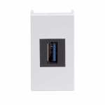 USB 3.0 розетка, Viva, белая, 1 мод. USB 3.0 розетка, Viva, белая, 1 мод.