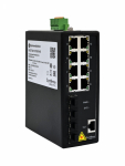 Управляемый промышленный коммутатор Ethernet L2+, 8x10/100/1000BaseT, 4x1000BaseX SFP