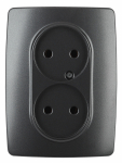 Розетка 2гн без З/К с/у антрацит в сборе 16А 12-2107-05 Эра12 ЭРА (1/10/100) Розетка 2гн без З/К с/у антрацит в сборе 16А 12-2107-05 Эра12 ЭРА (1/10/100)