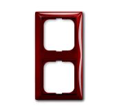 Рамка 2-пост. цвет красный foyer-red (фойе-красный) глянцевый, пластик горизонт. и вертик., IP20 Basic 55 ABB Рамка 2-пост. цвет красный foyer-red (фойе-красный) глянцевый, пластик горизонт. и вертик., IP20 Basic 55 ABB