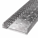 Лоток кабельный листовой 3000x400x80 сталь с перфорированной боковой стенкой толщ.1мм ПРОМРУКАВ