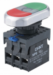 Двойная кнопка NP2-BW8465 1НО+1НЗ AC230В(LED) IP40 CHINT (1)