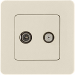 Розетка 2гн ТВ+спутник TV+SAT оконечная с/у крем механизм INSPIRIA Legrand (1/5)