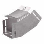 Угол д/листового кабель.лотка 45° вертикально восходящий без разъема/соединителя сталь светло-серый ПРОМРУКАВ